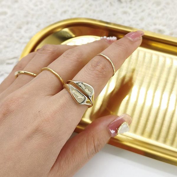 wedding rings yeyulin 2pcs letter heart couple for women girlfriend romantic splicing accessories, Slivery;golden
wedding rings yeyulin 2pcs letter heart couple for women girlfriend romantic splicing accessories, Slivery;golden