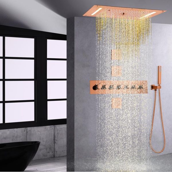 bathroom shower sets rose gold thermostatic system set 700x380 mm led waterfall luxury
bathroom shower sets rose gold thermostatic system set 700x380 mm led waterfall luxury