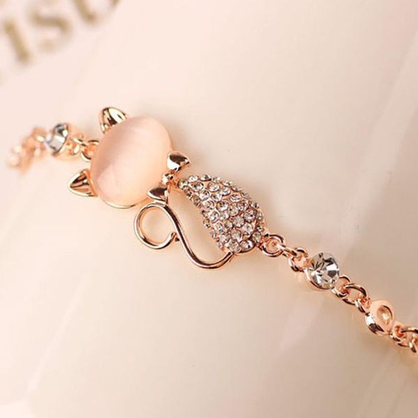 rose gold alloy lovely cat bracelets for women children girls jewelry gift charms crystal rhinestone adjustable bangles chain charm, Golden;silver
rose gold alloy lovely cat bracelets for women children girls jewelry gift charms crystal rhinestone adjustable bangles chain charm, Golden;silver