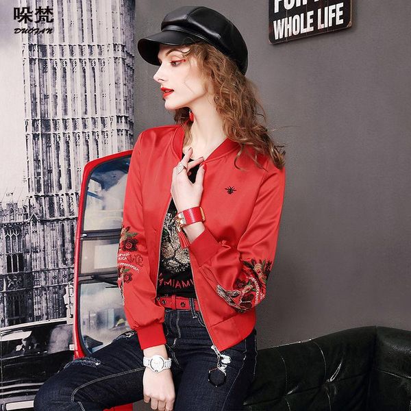 baseball coat women flower embroidery 2021 spring casual outerwear autumn harajuku streetwear thin short jacket df0011 women's jackets, Black;brown
baseball coat women flower embroidery 2021 spring casual outerwear autumn harajuku streetwear thin short jacket df0011 women's jackets, Black;brown