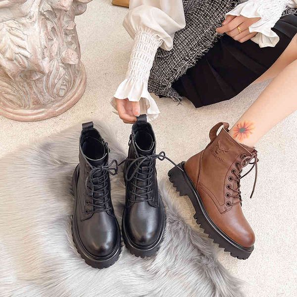 dress shoes first layer cowhide riding boots women's autumn and winter british style side zipper brown short kwpc, Black
dress shoes first layer cowhide riding boots women's autumn and winter british style side zipper brown short kwpc, Black