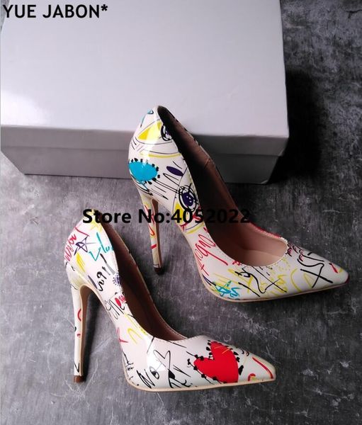 dress shoes yue jabon artistic graffiti printed women pumps stiletto high heels summer wedding party woman customized accept, Black
dress shoes yue jabon artistic graffiti printed women pumps stiletto high heels summer wedding party woman customized accept, Black