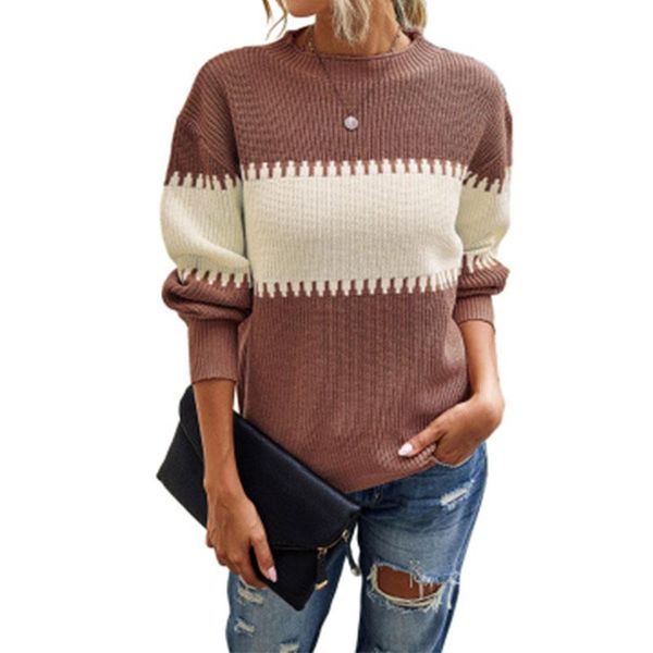 women's sweaters casual loose round neck striped sweater women winter clothes vintage plus size knit long sleeve pullovers knitwear y2k, White;black
women's sweaters casual loose round neck striped sweater women winter clothes vintage plus size knit long sleeve pullovers knitwear y2k, White;black