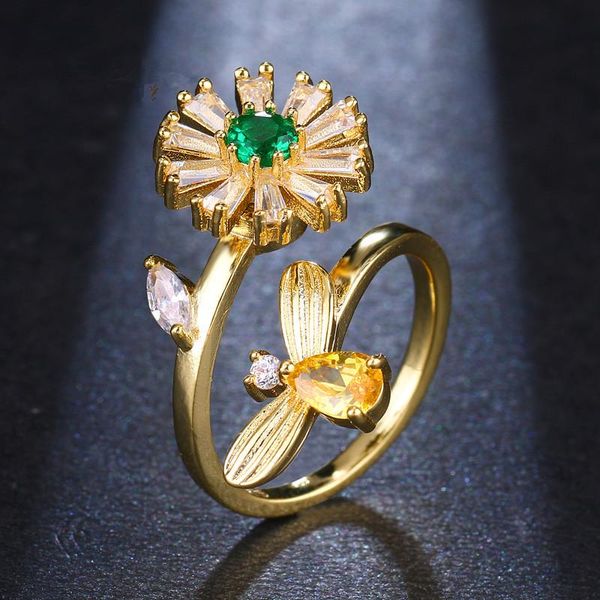 wedding rings bee daisy for women 2021 fashion jewelry with cz stone rotating flower ring luxury, Slivery;golden
wedding rings bee daisy for women 2021 fashion jewelry with cz stone rotating flower ring luxury, Slivery;golden