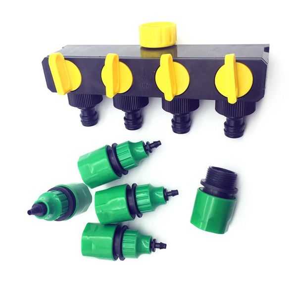 watering equipments 1 set (6 pcs) 4 way shunt water pipe connector diverter drip garden irrigation 4/7 or 8/11 hose fitting
watering equipments 1 set (6 pcs) 4 way shunt water pipe connector diverter drip garden irrigation 4/7 or 8/11 hose fitting