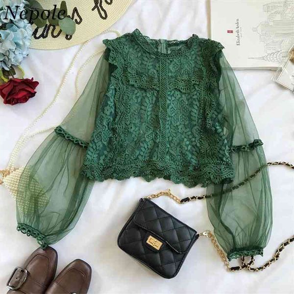 mesh perspective sleeve blusas lace womens shirt flower vintage grace spring autumn fashion elegant 69276, White
mesh perspective sleeve blusas lace womens shirt flower vintage grace spring autumn fashion elegant 69276, White