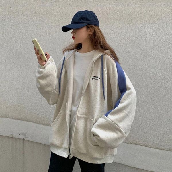 women's hoodies & sweatshirts 2021 harajuku zipper hoodie women loose korean style lazy retro plus velvet thick super fire jacket over, Black
women's hoodies & sweatshirts 2021 harajuku zipper hoodie women loose korean style lazy retro plus velvet thick super fire jacket over, Black