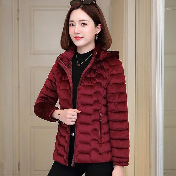 women's down & parkas 2021 cotton coat short slim korean gold velvet jacket thick plus size jacket1, Black
women's down & parkas 2021 cotton coat short slim korean gold velvet jacket thick plus size jacket1, Black