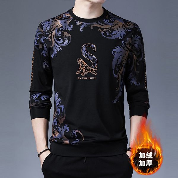 2020 cashmere korean casual personalized printed t-shirt pullover long sve fashion round neck men's sweater, Black
2020 cashmere korean casual personalized printed t-shirt pullover long sve fashion round neck men's sweater, Black