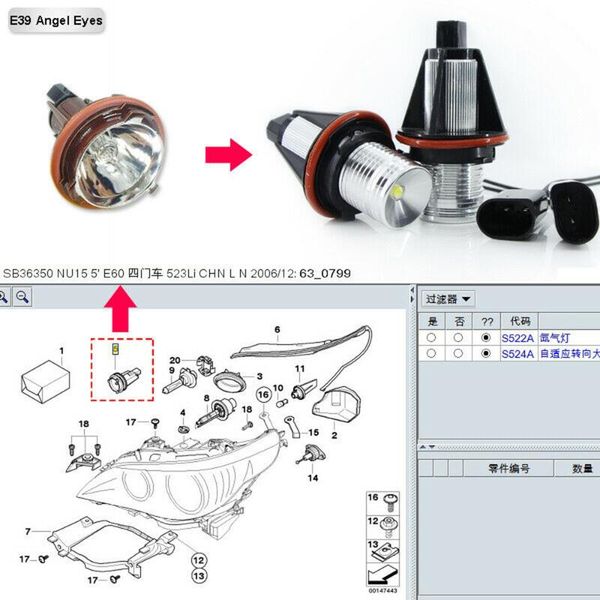 other lighting system marker led angel eyes parts 4pcs/set replacement for e39 e60 e63 e64
other lighting system marker led angel eyes parts 4pcs/set replacement for e39 e60 e63 e64