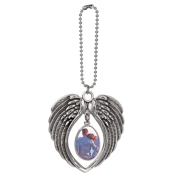 chains angel wing sublimation blank pendant heat transfer double-sided printing car hanging ornaments for auto home decor, Silver
chains angel wing sublimation blank pendant heat transfer double-sided printing car hanging ornaments for auto home decor, Silver