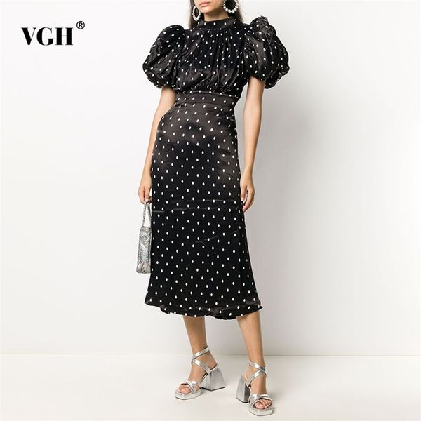 vintage black patchwork dot dress for women stand collar puff short sleeve backless high waist lace up casual dresses female 210531, Black;gray
vintage black patchwork dot dress for women stand collar puff short sleeve backless high waist lace up casual dresses female 210531, Black;gray
