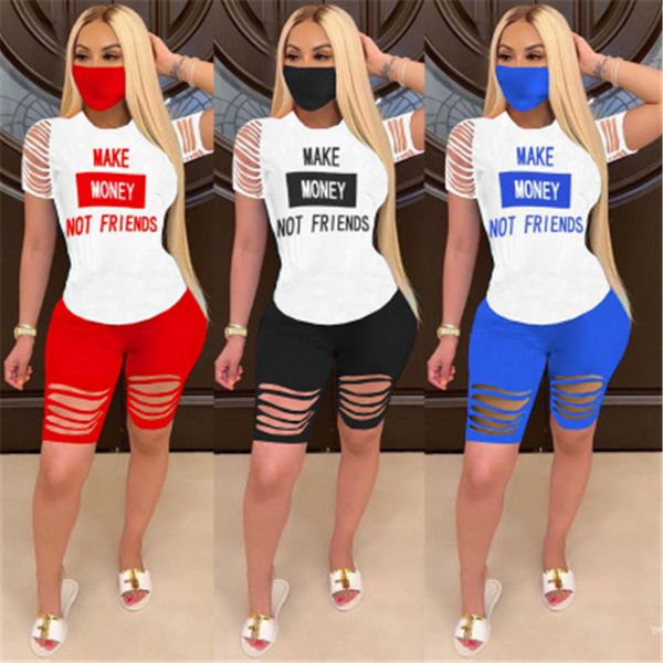 women burning letters tracksuits fashion trend hole short sleeve pencle shorts 2 piece sets designer female summer casual without mask suit, Gray
women burning letters tracksuits fashion trend hole short sleeve pencle shorts 2 piece sets designer female summer casual without mask suit, Gray
