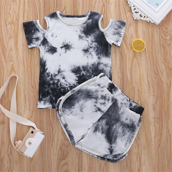 0-6y fashion kids baby girl clothing off shoulder tie dye print short sleeve t-shirt+shorts summer 2pcs outfits set sets, White
0-6y fashion kids baby girl clothing off shoulder tie dye print short sleeve t-shirt+shorts summer 2pcs outfits set sets, White