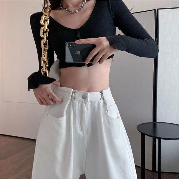 women's jeans high waist black white for women fashion wide leg denim streetwear vintage mom harajuku boyfriend straight pants, Blue
women's jeans high waist black white for women fashion wide leg denim streetwear vintage mom harajuku boyfriend straight pants, Blue