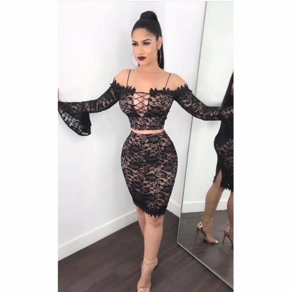 casual dresses black mesh lace long fare sleeve mini wholesale celebrity bandage 2 pieces set bodycon night party club dress, Black;gray
casual dresses black mesh lace long fare sleeve mini wholesale celebrity bandage 2 pieces set bodycon night party club dress, Black;gray