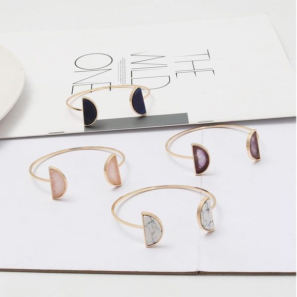 bangle semicircle cuff blue kallaite howlite pink stone lapis lazuli gold geometric bracelet accessories jewelry, Black
bangle semicircle cuff blue kallaite howlite pink stone lapis lazuli gold geometric bracelet accessories jewelry, Black