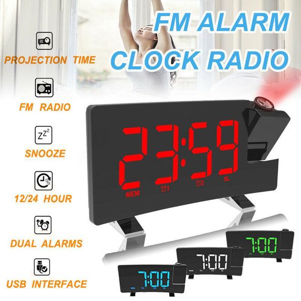 other clocks & accessories fm radio projection alarm clock with dual alarms snooze function usb charging port 5'' large display sl
other clocks & accessories fm radio projection alarm clock with dual alarms snooze function usb charging port 5'' large display sl