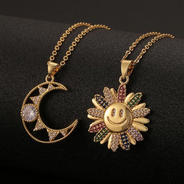 pendant necklaces gold sunflower moon with bling zircon stone long chain necklace hip hop choker fashion jewelry 2021, Silver
pendant necklaces gold sunflower moon with bling zircon stone long chain necklace hip hop choker fashion jewelry 2021, Silver
