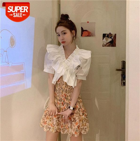 korean style french set, short sleeve shirt with puff sleeves + two skirts flowers waist slimming #ip3l, Black
korean style french set, short sleeve shirt with puff sleeves + two skirts flowers waist slimming #ip3l, Black