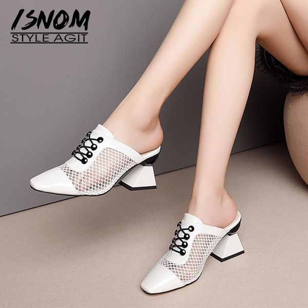 dress shoes isnom patent leather pumps women mesh high heels button strange style female square toe mules woman summer, Black
dress shoes isnom patent leather pumps women mesh high heels button strange style female square toe mules woman summer, Black