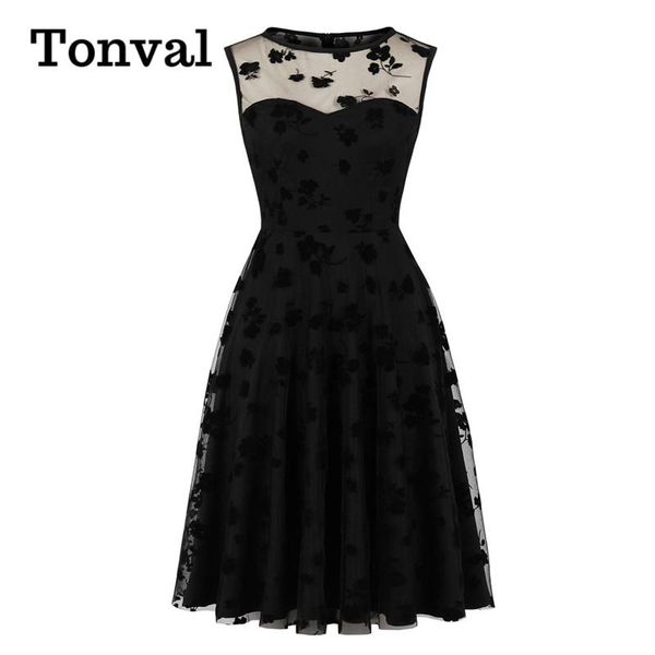 tonval floral embroidered mesh overlay elegant high waist black dresses for women sleeveless a line winter party dress casual, Black;gray
tonval floral embroidered mesh overlay elegant high waist black dresses for women sleeveless a line winter party dress casual, Black;gray
