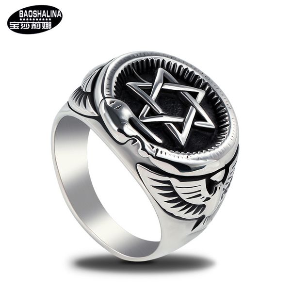 Fashion Creative Jewelry Ghost Simple Men's Stainless Six Star Titanium Steel Ring, Silver
Fashion Creative Jewelry Ghost Simple Men's Stainless Six Star Titanium Steel Ring, Silver