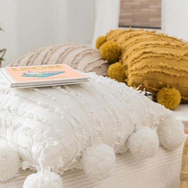 pillow case solid color cover cushion retro simple sofa pillowcase japanese cotton linen jacquard ball tassel
pillow case solid color cover cushion retro simple sofa pillowcase japanese cotton linen jacquard ball tassel