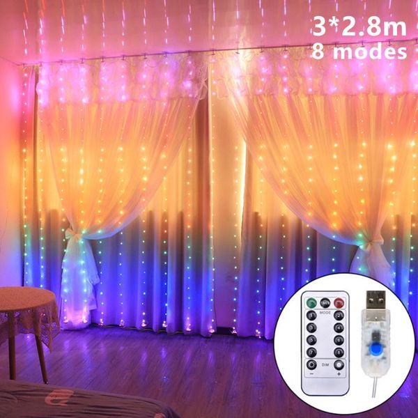 strings 3m rainbow curtain light led string garland fairy icicle decorative lights for christmas party bedroom wall wedding window decor
strings 3m rainbow curtain light led string garland fairy icicle decorative lights for christmas party bedroom wall wedding window decor