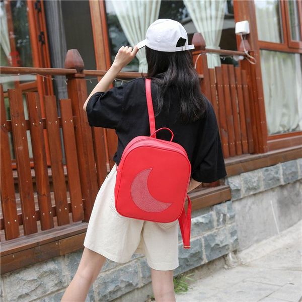 outdoor bags girl heart personality casual small backpack street shooting moon cute female mori high school student bag 
outdoor bags girl heart personality casual small backpack street shooting moon cute female mori high school student bag