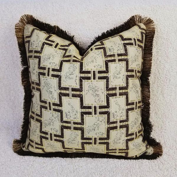 cushion/decorative pillow tradditional blue brown heavy chenille velvet classic checks fringe pipping square case sofa cushion cover 45 x cm
cushion/decorative pillow tradditional blue brown heavy chenille velvet classic checks fringe pipping square case sofa cushion cover 45 x cm