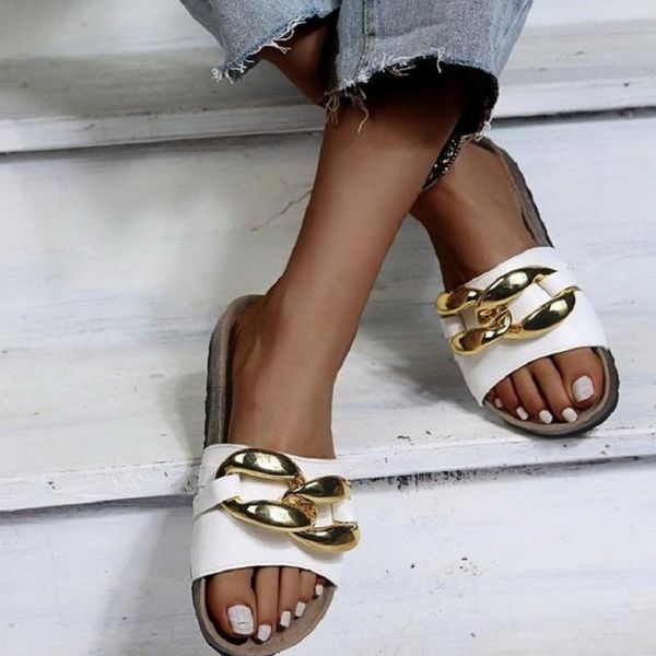 slippers brand design women slipper fashion big gold chain sandals shoes round toe slip on mules flat heel casual slides flip flops 2021, Black
slippers brand design women slipper fashion big gold chain sandals shoes round toe slip on mules flat heel casual slides flip flops 2021, Black