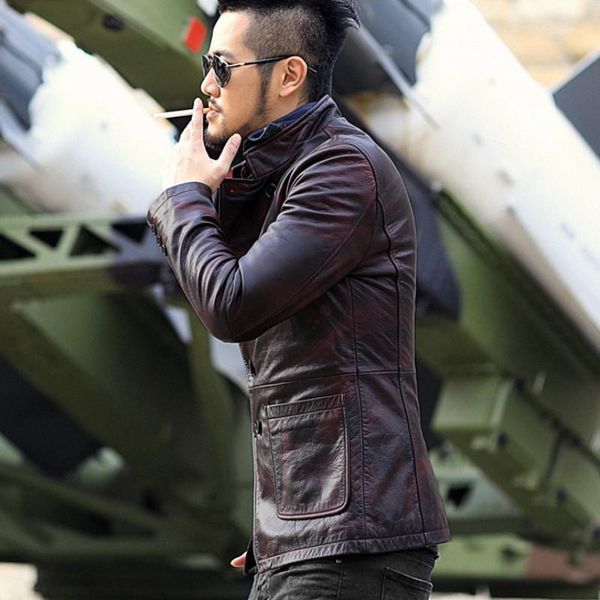 spring vintage mens double breasted blazer jacket slim fit business man work genuine leather luxury suit outwear coat men's & faux, Black
spring vintage mens double breasted blazer jacket slim fit business man work genuine leather luxury suit outwear coat men's & faux, Black