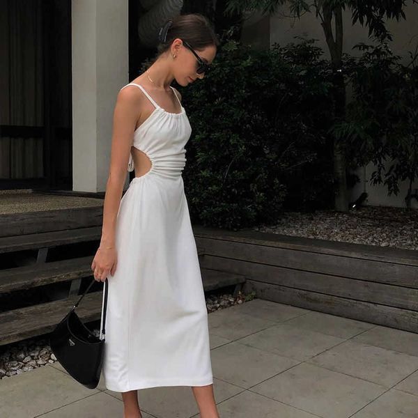 backless bandage dress 2021 women's summer fashion temperament slim waist long dress sy21070, Black;gray
backless bandage dress 2021 women's summer fashion temperament slim waist long dress sy21070, Black;gray