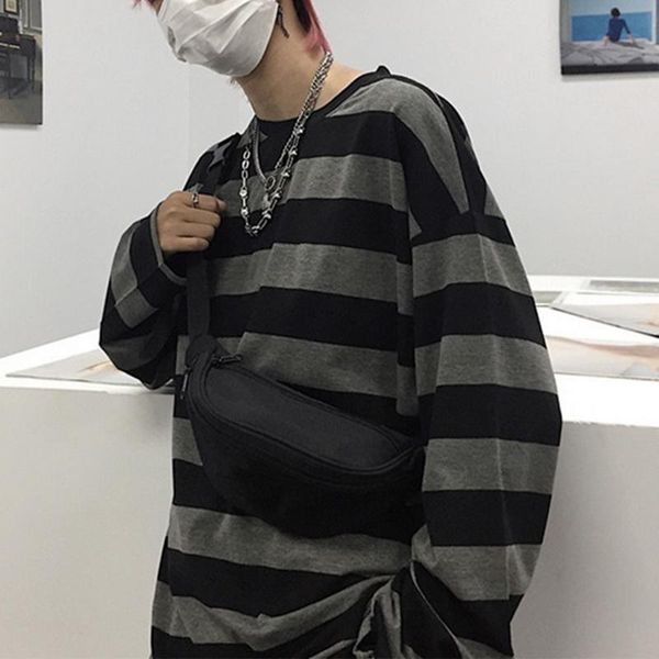 men's t-shirts harajuku oversized high street stripe t-shirt long sleeves vintage style all-match fashion clothes japanese streetwear, White;black
men's t-shirts harajuku oversized high street stripe t-shirt long sleeves vintage style all-match fashion clothes japanese streetwear, White;black