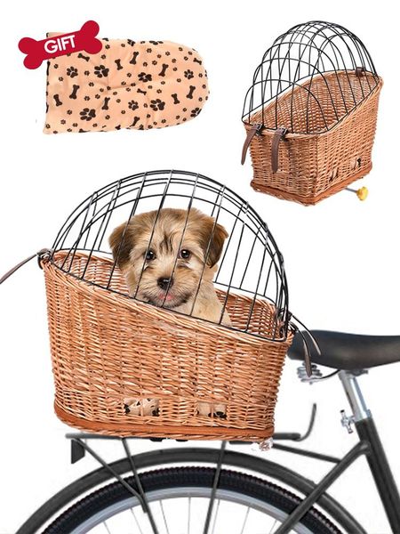 small animal supplies dog bicycle basket bike rear mount willow pet cat cage carrier for bikes
small animal supplies dog bicycle basket bike rear mount willow pet cat cage carrier for bikes
