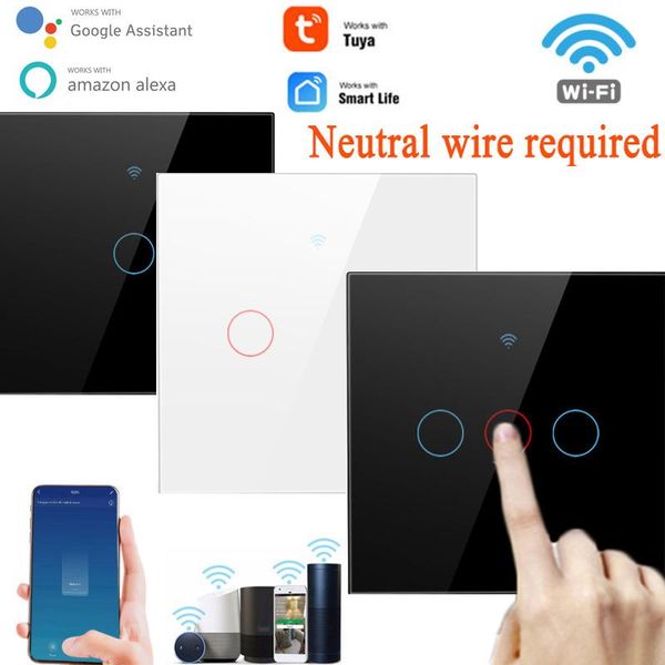 smart home control tuya 1/2/3 gang wifi touch switch 100-240v wall light neutral wire life app works with alexa google
smart home control tuya 1/2/3 gang wifi touch switch 100-240v wall light neutral wire life app works with alexa google