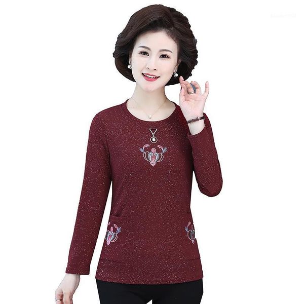 women's t-shirt embroidery pullover women t-shirts double pocket 5xl large size middle age mother long sleeve spring autumn basic shir, White
women's t-shirt embroidery pullover women t-shirts double pocket 5xl large size middle age mother long sleeve spring autumn basic shir, White