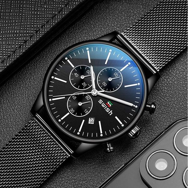 wristwatches fashion men's quartz watch casual business sport chronograph watches steel clock waterproof wristwatch relogio, Slivery;brown
wristwatches fashion men's quartz watch casual business sport chronograph watches steel clock waterproof wristwatch relogio, Slivery;brown