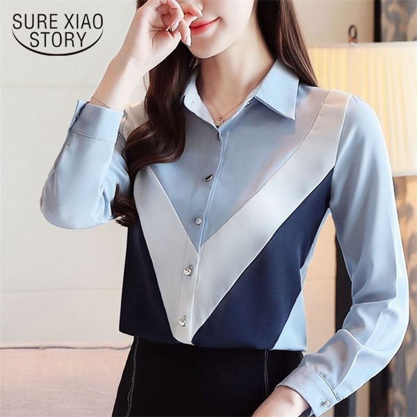 korean blusas mujer de moda ol chiffon solid blouse for women spliced ladies button clothing 8460 50 210510, White
korean blusas mujer de moda ol chiffon solid blouse for women spliced ladies button clothing 8460 50 210510, White