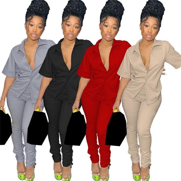 women's two piece pants wuhe casual tracksuits outfits short sleeve turn down collar single breasted crop pleated pencil sports fitness, White
women's two piece pants wuhe casual tracksuits outfits short sleeve turn down collar single breasted crop pleated pencil sports fitness, White