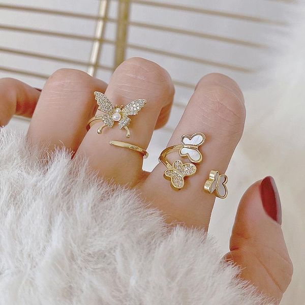 real gold delicate jewelry engagement adjustable rings for women luxury zircon elegant shell butterfly wedding cluster, Golden;silver
real gold delicate jewelry engagement adjustable rings for women luxury zircon elegant shell butterfly wedding cluster, Golden;silver
