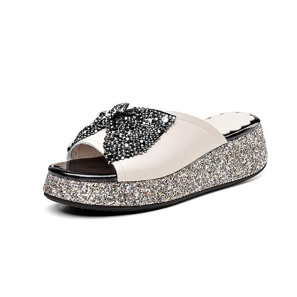 summer slippers genuine leather bling women sandals fashion flat platform heels casual shoes woman party basic, Black
summer slippers genuine leather bling women sandals fashion flat platform heels casual shoes woman party basic, Black