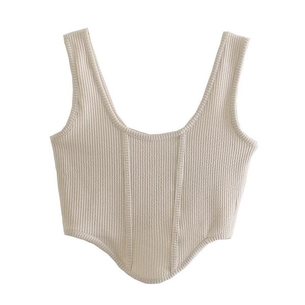 women's tanks & camis puwd casual women beige irregular knitted vest 2021 summer elegant female slim elasticity short ladies basic sol, White
women's tanks & camis puwd casual women beige irregular knitted vest 2021 summer elegant female slim elasticity short ladies basic sol, White