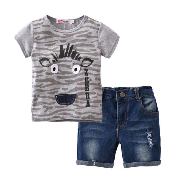 clothing sets toddler kid baby boy clothes short sleeve cartoon zebra t-shirt +hole denim shorts outfits set children suit, White
clothing sets toddler kid baby boy clothes short sleeve cartoon zebra t-shirt +hole denim shorts outfits set children suit, White