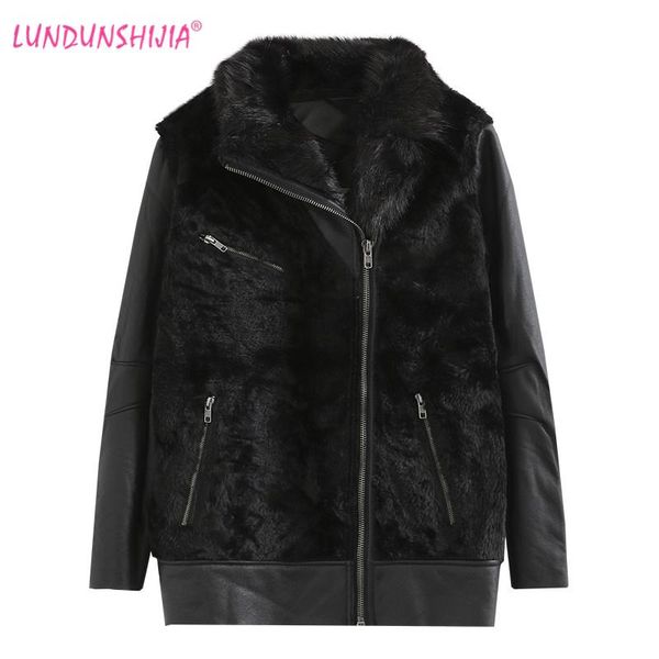 women's fur & faux lundunshijia 2021 autumn winter women black jackets ladies long sleeve streetwear zipper pockets outerwear coat
women's fur & faux lundunshijia 2021 autumn winter women black jackets ladies long sleeve streetwear zipper pockets outerwear coat