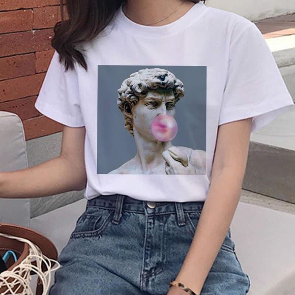 asummer women's t-shirt david michelangelo oil painting print harajuku ullzang funny graphic fashion female, White
asummer women's t-shirt david michelangelo oil painting print harajuku ullzang funny graphic fashion female, White