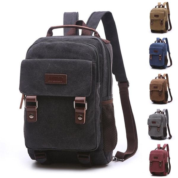 korean version solid color backpack wear-resistant student canvas school bag outdoor fashion street shoulder messenger
korean version solid color backpack wear-resistant student canvas school bag outdoor fashion street shoulder messenger