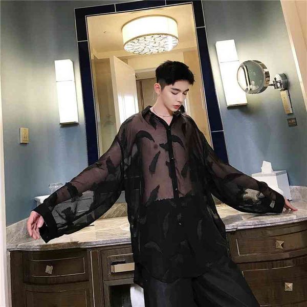 men's casual shirts -xxlchiffon trend male singer nightclub stage performance clothing personality translucent perspective clothes shi, White;black
men's casual shirts -xxlchiffon trend male singer nightclub stage performance clothing personality translucent perspective clothes shi, White;black