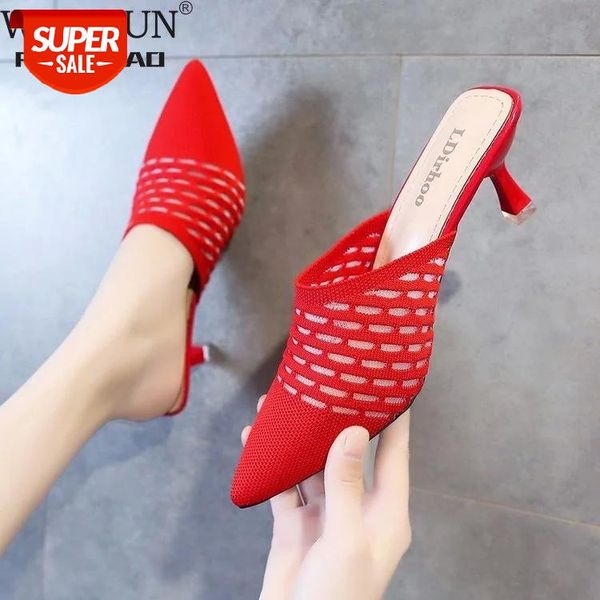 2021 summer womenslippers women wear thin heels with baotou sandals slippers breathable wild fashion high half drag #by05, Black
2021 summer womenslippers women wear thin heels with baotou sandals slippers breathable wild fashion high half drag #by05, Black